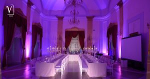 Dining room at Italy wedding venue, Villa Tuscolana