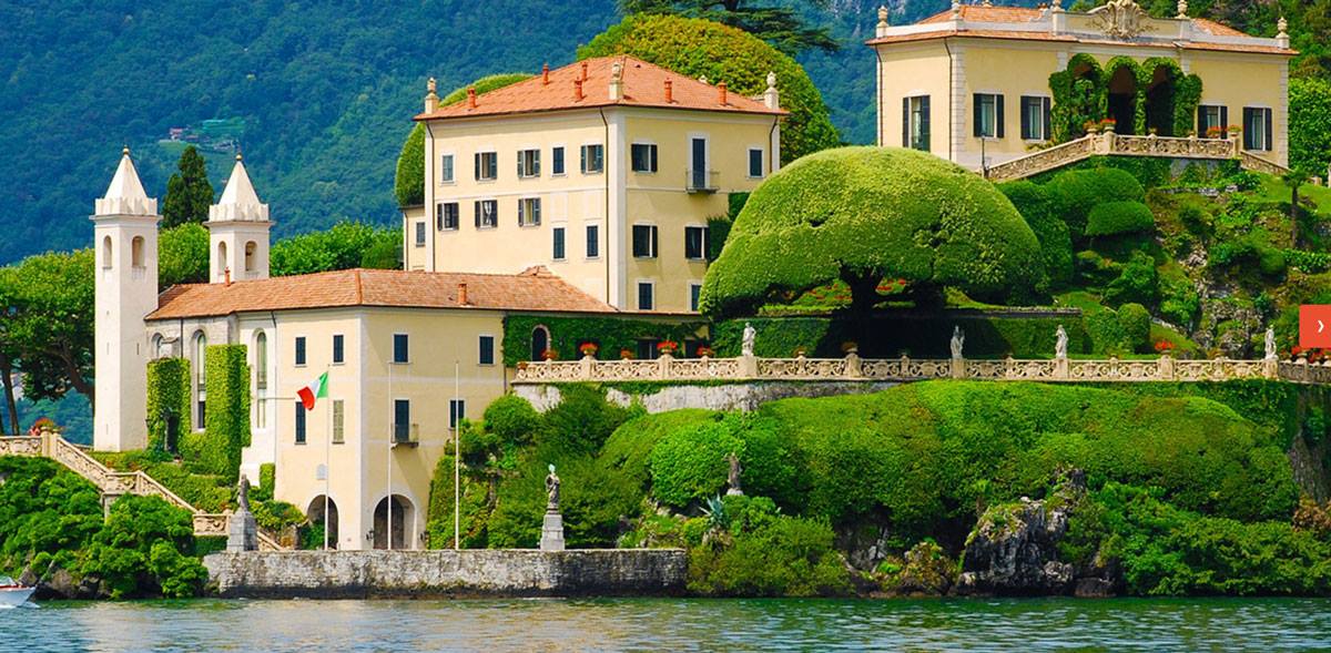 Villa Balbianello viewed from Lake Como