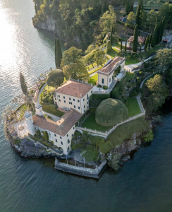 Aerial view of Villa Balbianello