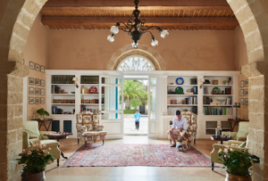 Interior room at luxury Masseria for weddings in Sicily.