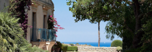 Sea view from Masseria in Sicily.